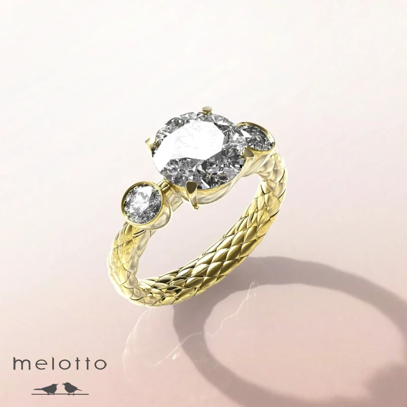 Кольцо с бриллиантами «Dragonborn»