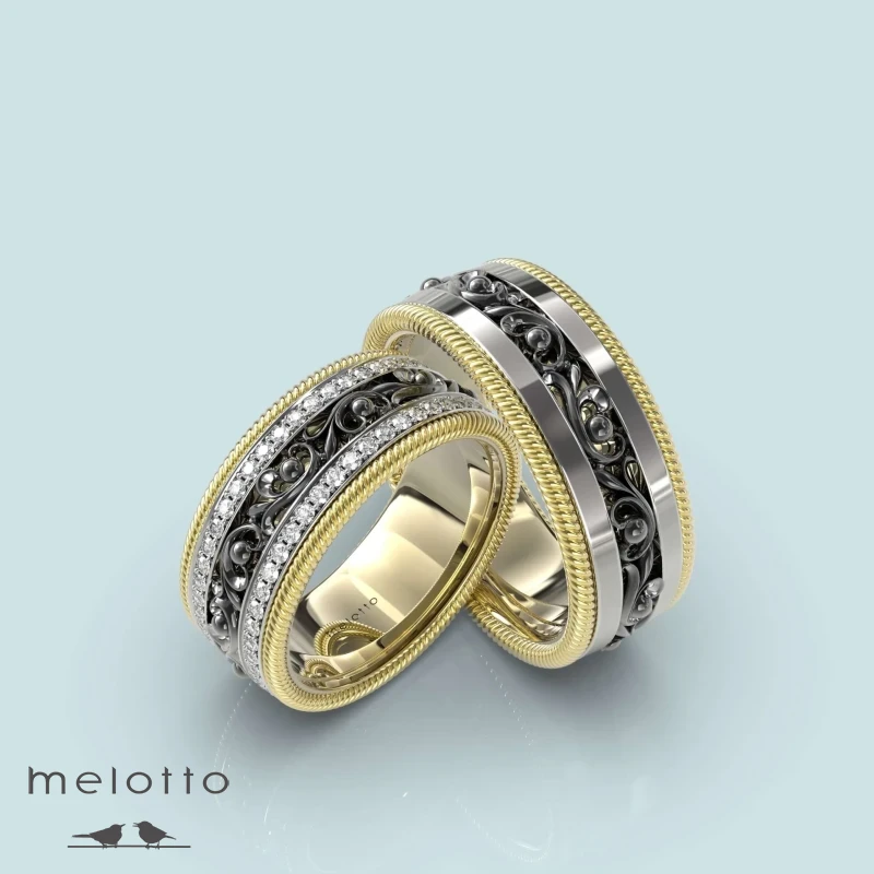 Обручальные кольца из разного золота Обручальные кольца из разного золота