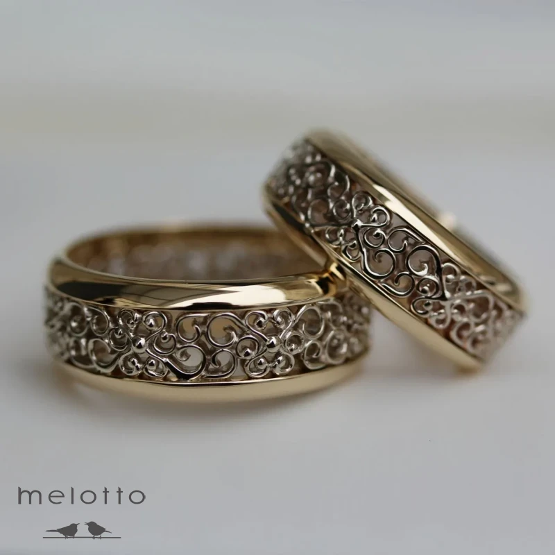 Обручальные кольца из красного золота