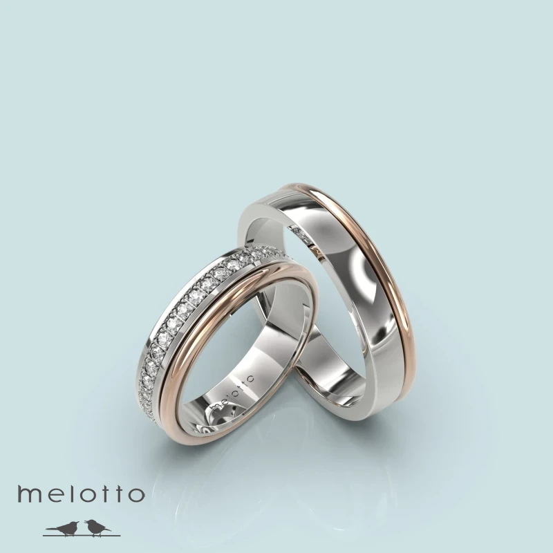 Популярные обручальные кольца двух оттенков золота Популярные обручальные кольца двух оттенков золота