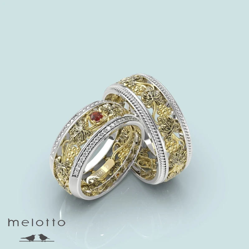 Обручальные кольца «Виноградная лоза»