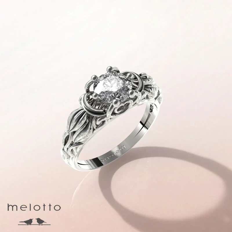 Кольцо с бриллиантом  «Floraison»