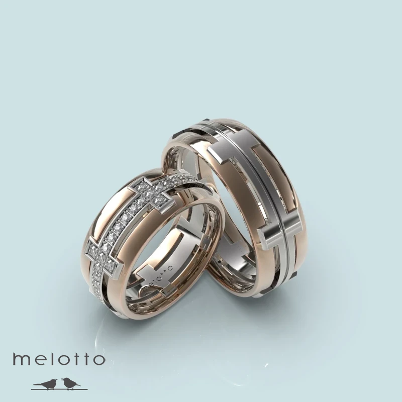 Массивные золотые обручальные кольца