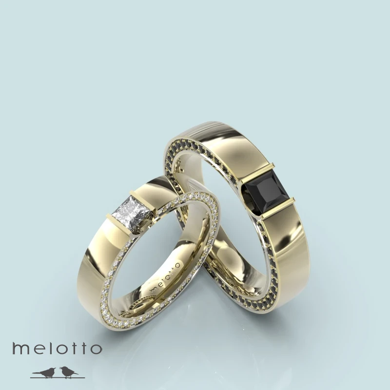 Обручальные кольца с квадратными бриллиантами Обручальные кольца с квадратными бриллиантами