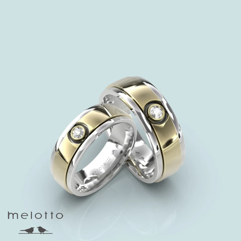 Классические обручальные кольца с бриллиантом Классические обручальные кольца с бриллиантом