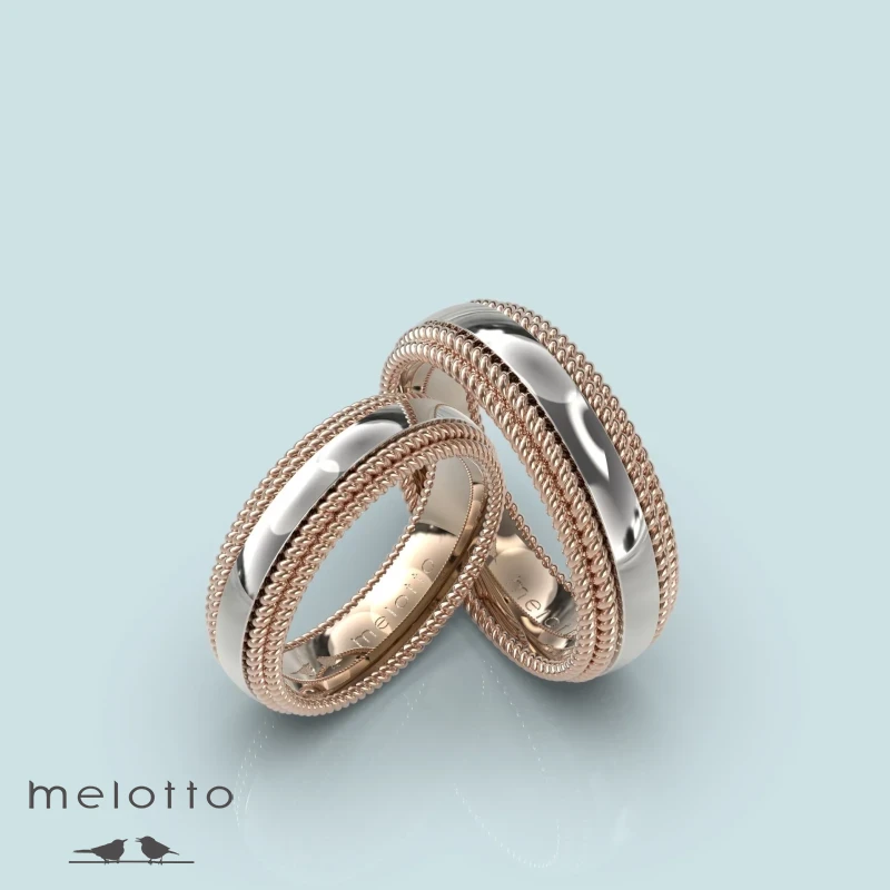 Комбинированные парные обручальные кольца Комбинированные парные обручальные кольца