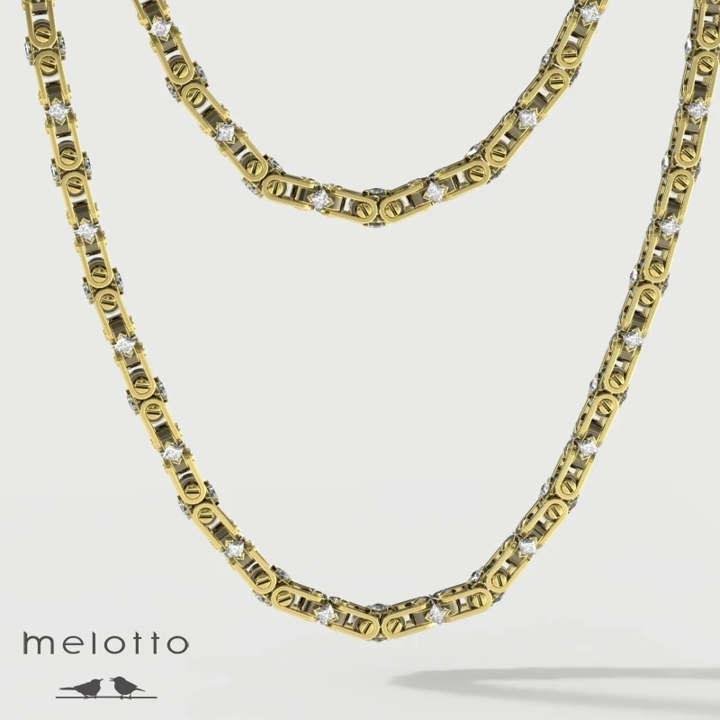 Мужская цепочка с бриллиантами