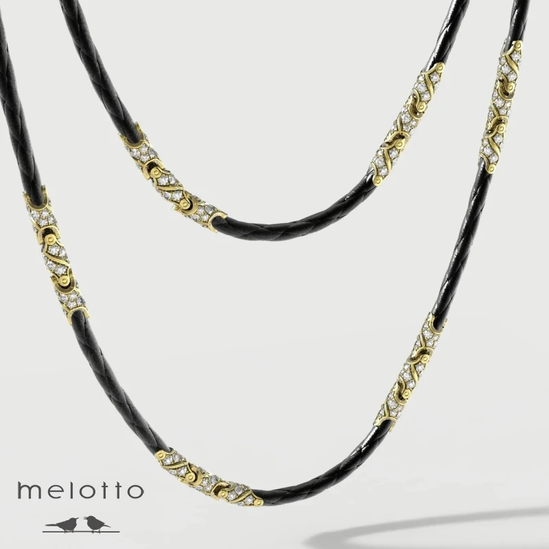 Мужской шнурок с бриллиантами