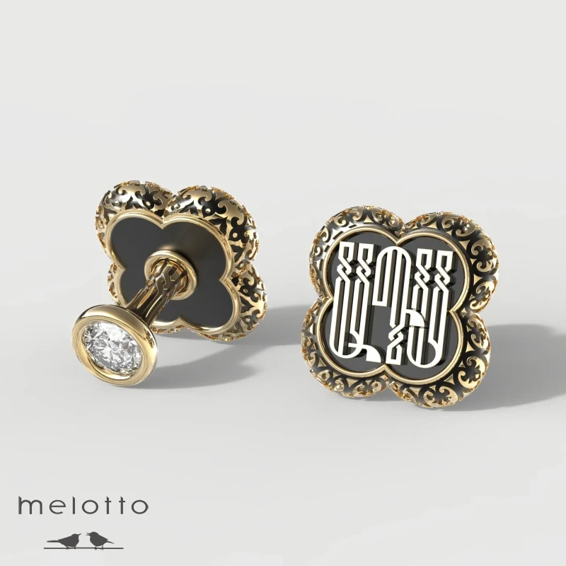 Запонка с монограммой