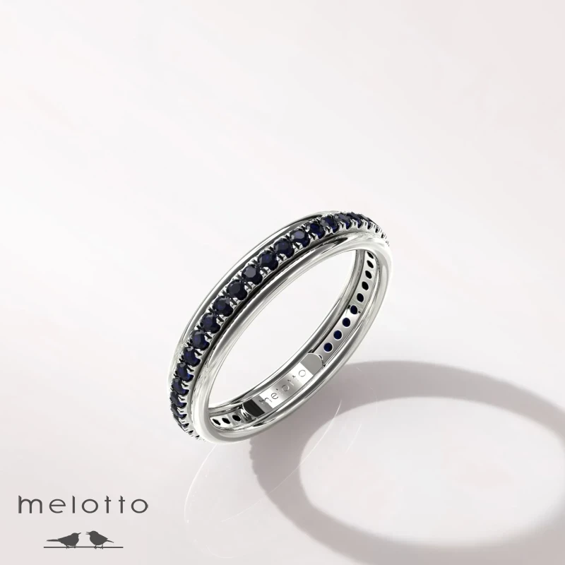 Женское обручальное кольцо «Blue sapphire»