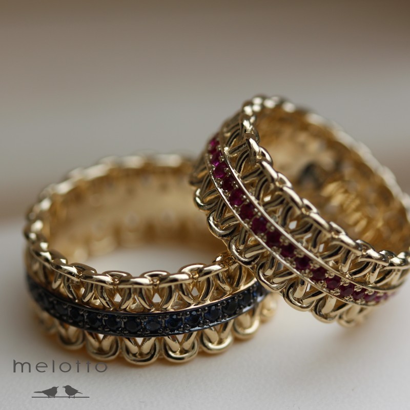 Дизайнерские обручальные кольца с плетением