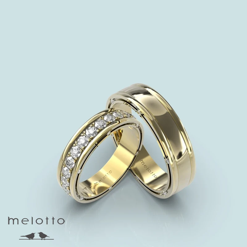 Обручальные кольца с бриллиантами «Дуэт»