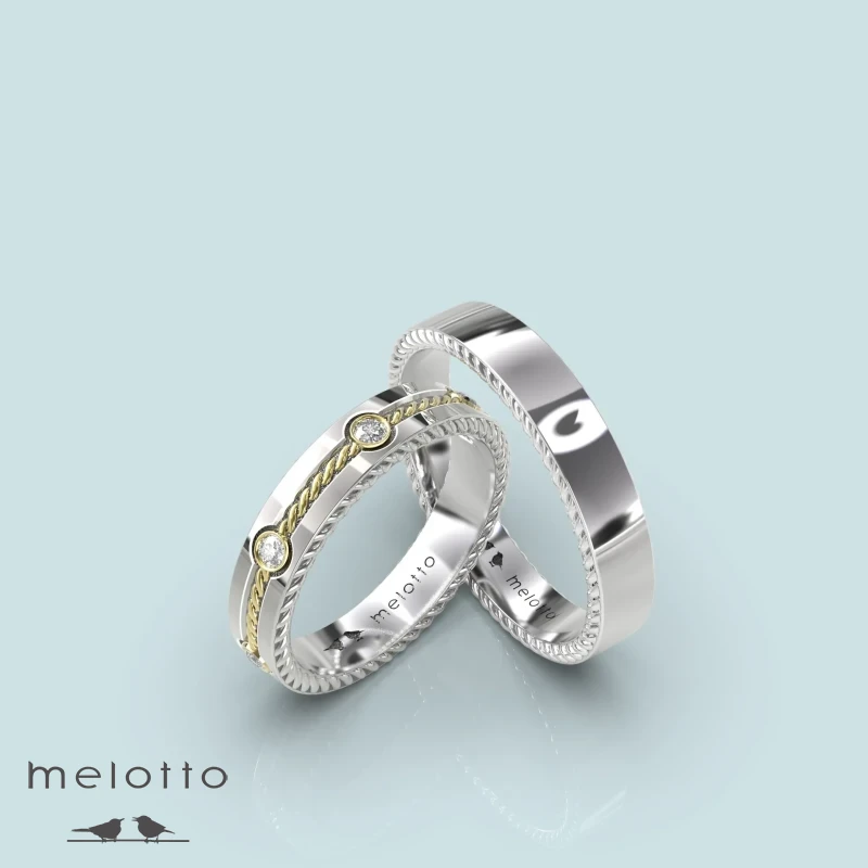 Авторские обручальные кольца с бриллиантами