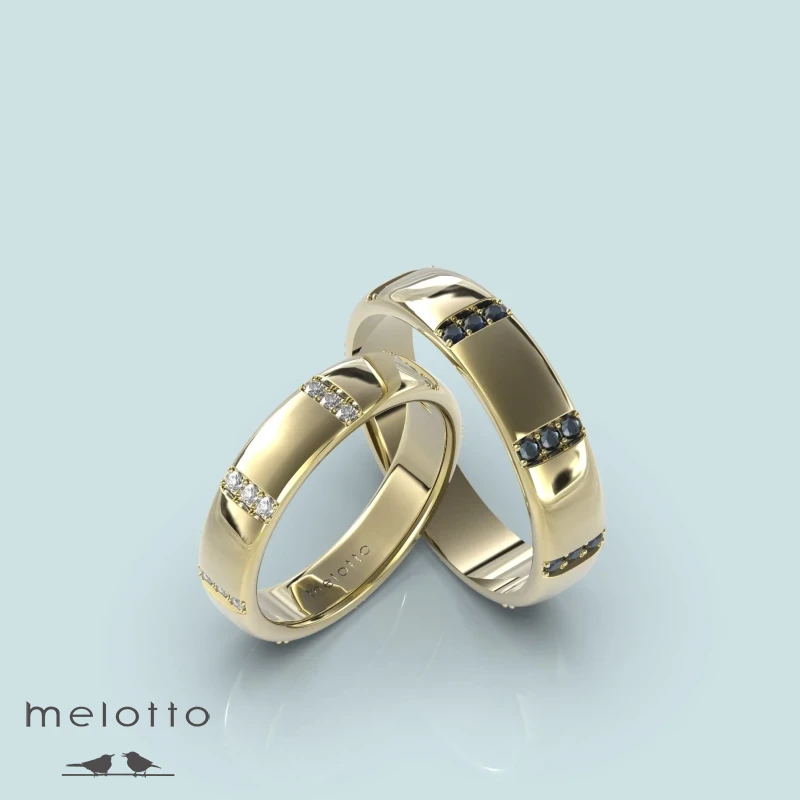 Классическая обручальная пара с бриллиантами Классическая обручальная пара с бриллиантами