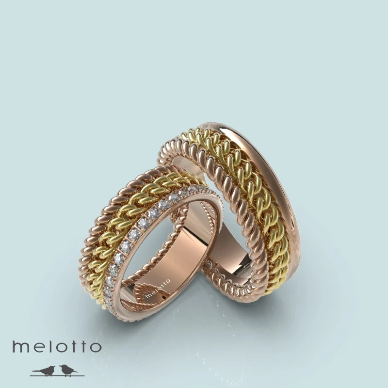 Брендовые комбинированные обручальные кольца Брендовые комбинированные обручальные кольца