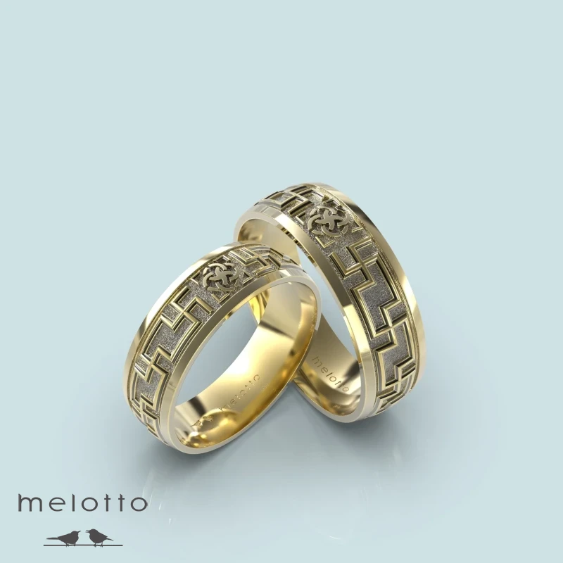 Славянские обручальные кольца со свадебником