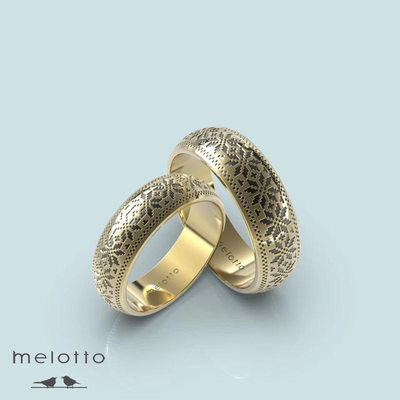 Славянские парные обручальные кольца