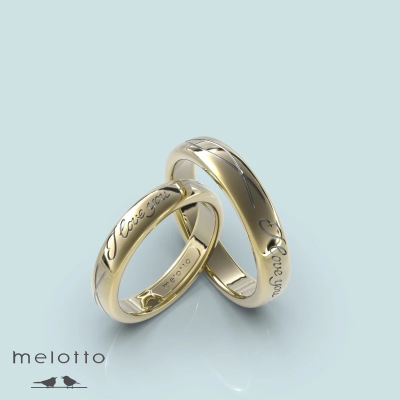 Обручальные кольца с гравировкой «I love you»