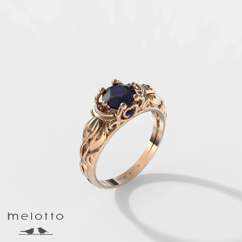 Кольцо с сапфиром