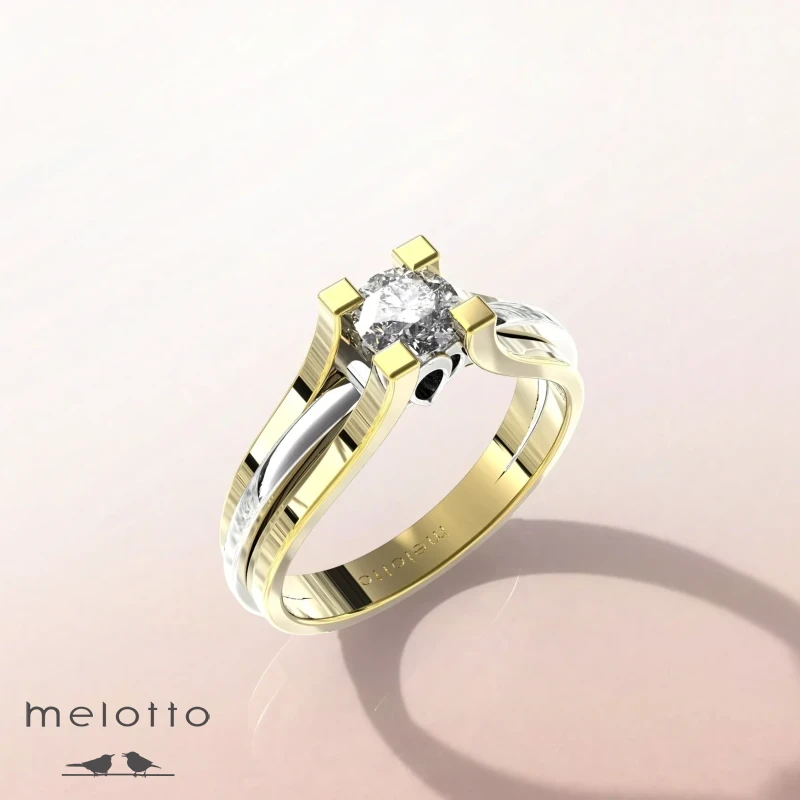 Кольцо с бриллиантом  «Le pétale»