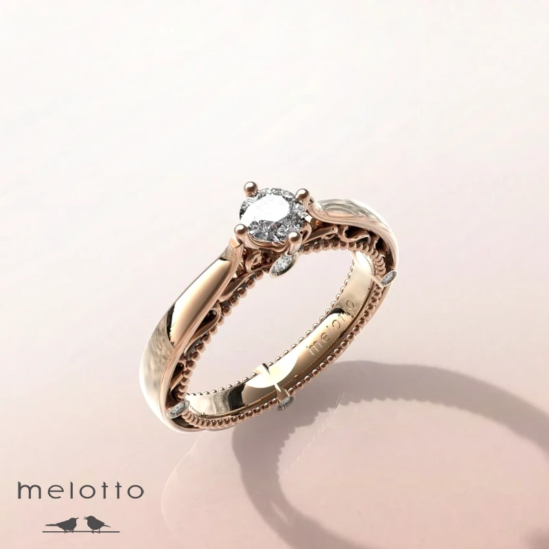 Кольцо с бриллиантом  «Bord ajouré»