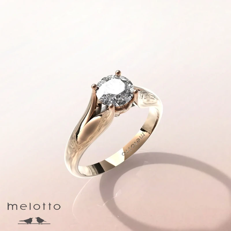 Кольцо с бриллиантом «Лилия»