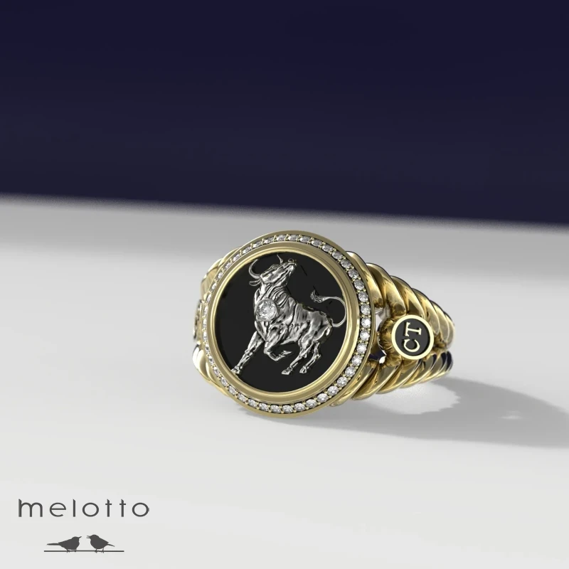 Мужской перстень «Телец»