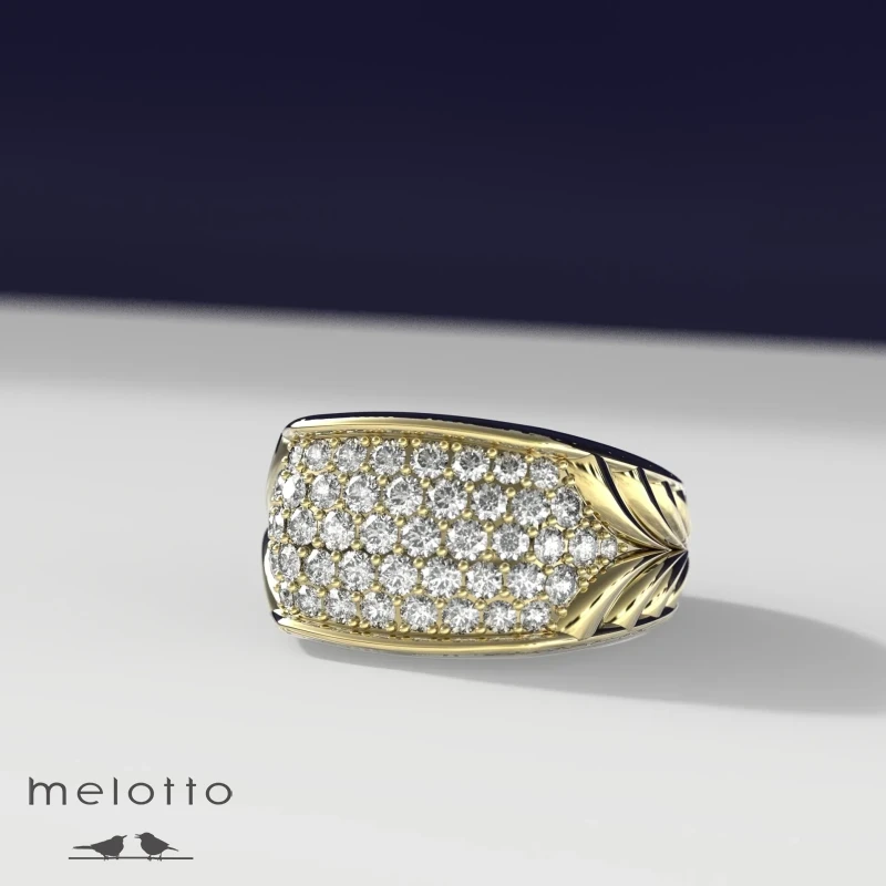 Мужское перстень с бриллиантами