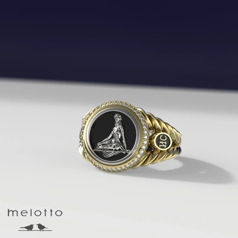 Мужская золотая печатка