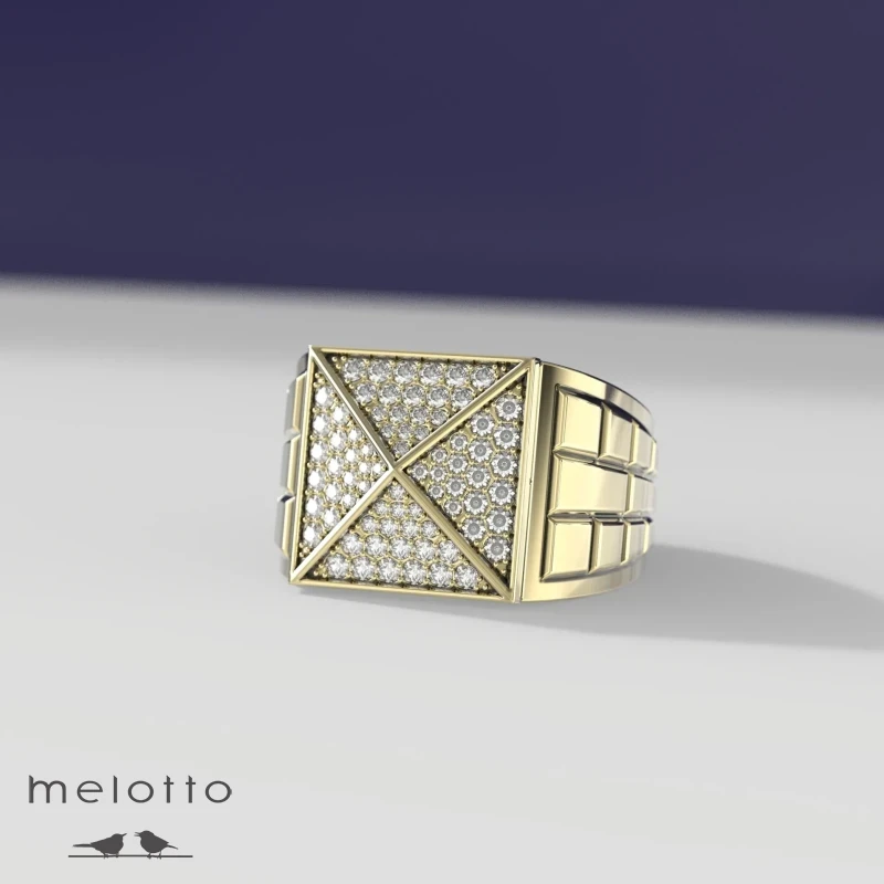 Перстень «Бриллиантовая пирамида»