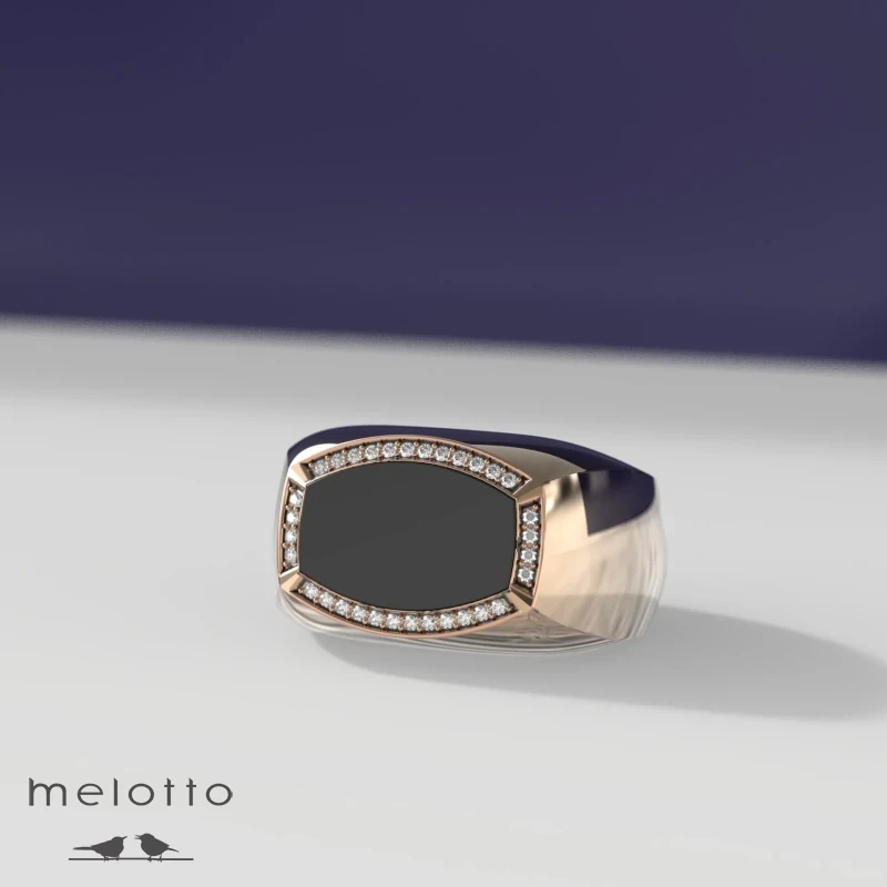 Мужской перстень с бриллиантами