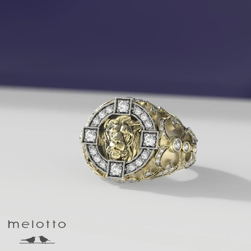 Золотой перстень «Лев»