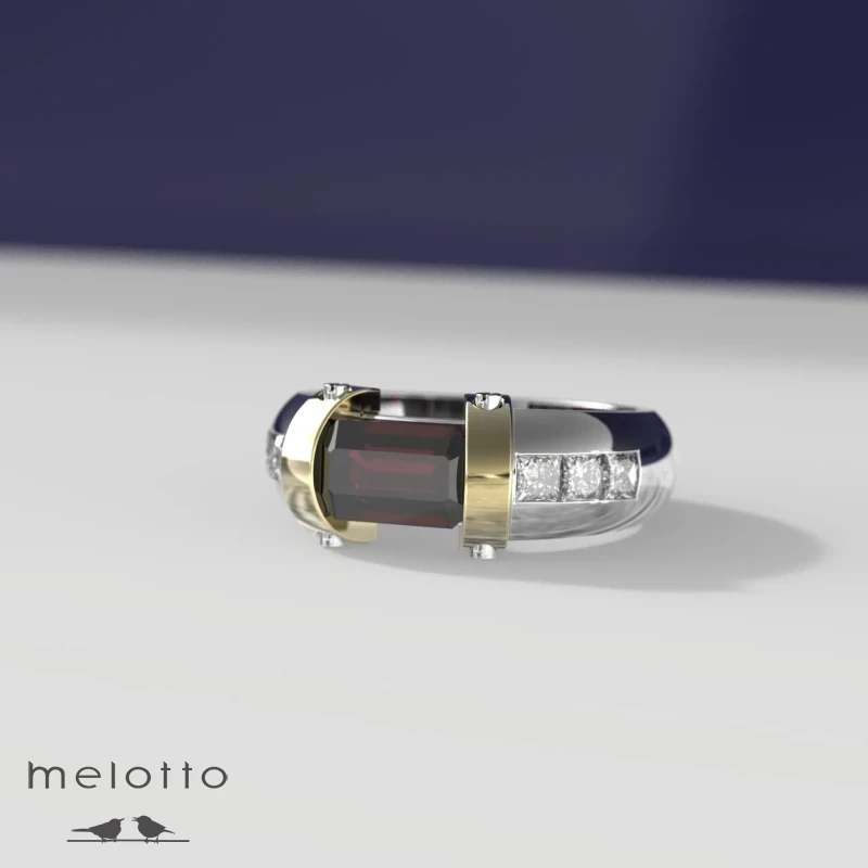 Мужская золотая печатка на мизинец