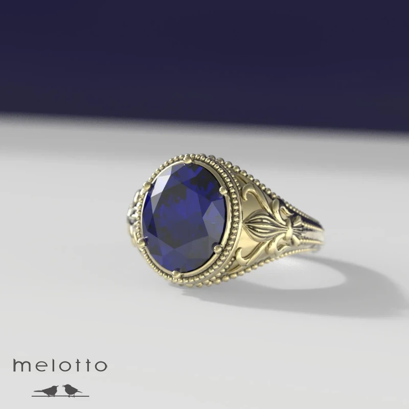 Кольцо с сапфиром