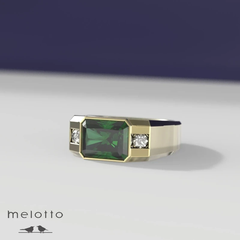 Кольцо с изумрудом Кольцо с изумрудом