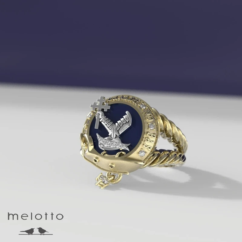 Мужское кольцо с символикой