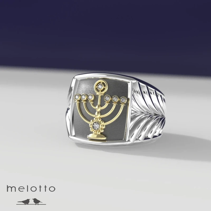 Мужское кольцо с бриллиантами