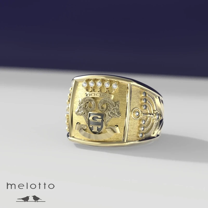 Мужское кольцо с фамильным гербом Мужское кольцо с фамильным гербом