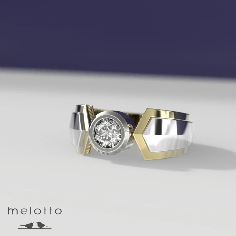 Золотое мужское кольцо