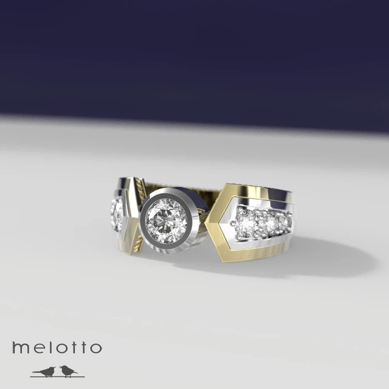 Мужское строгое кольцо с бриллиантами Мужское строгое кольцо с бриллиантами