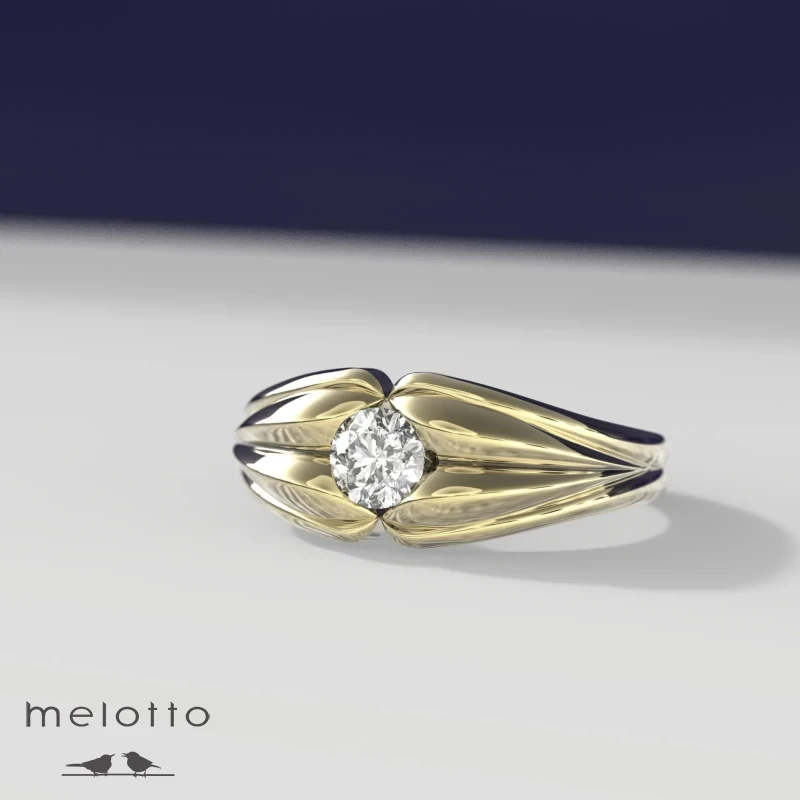 Золотое мужское кольцо 0.65 карат