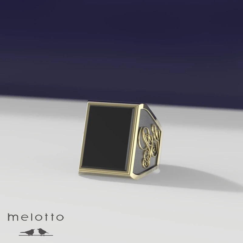 Золотая печатка «Оникс»