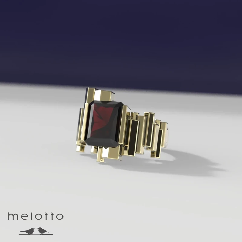 Золотая печатка «Гранат»