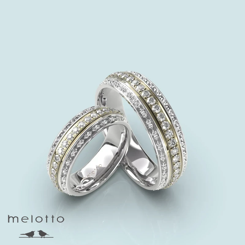 Красивые обручальные кольца с бриллиантами