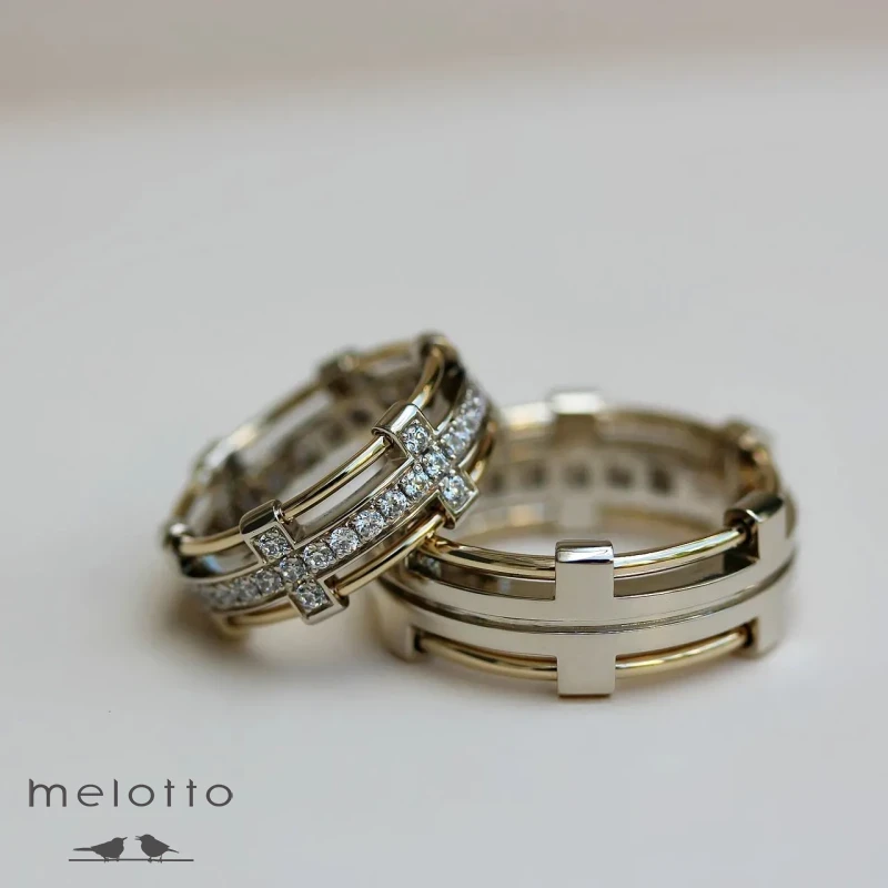 Самые необычные обручальные кольца из двух видов золота Самые необычные обручальные кольца из двух видов золота