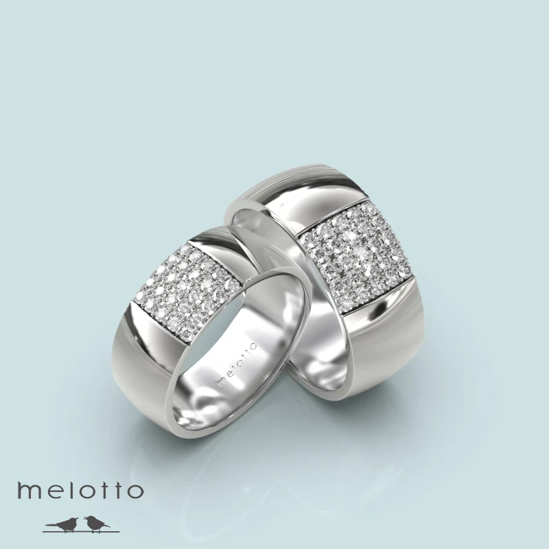 Обручальные кольца с 25 бриллиантами