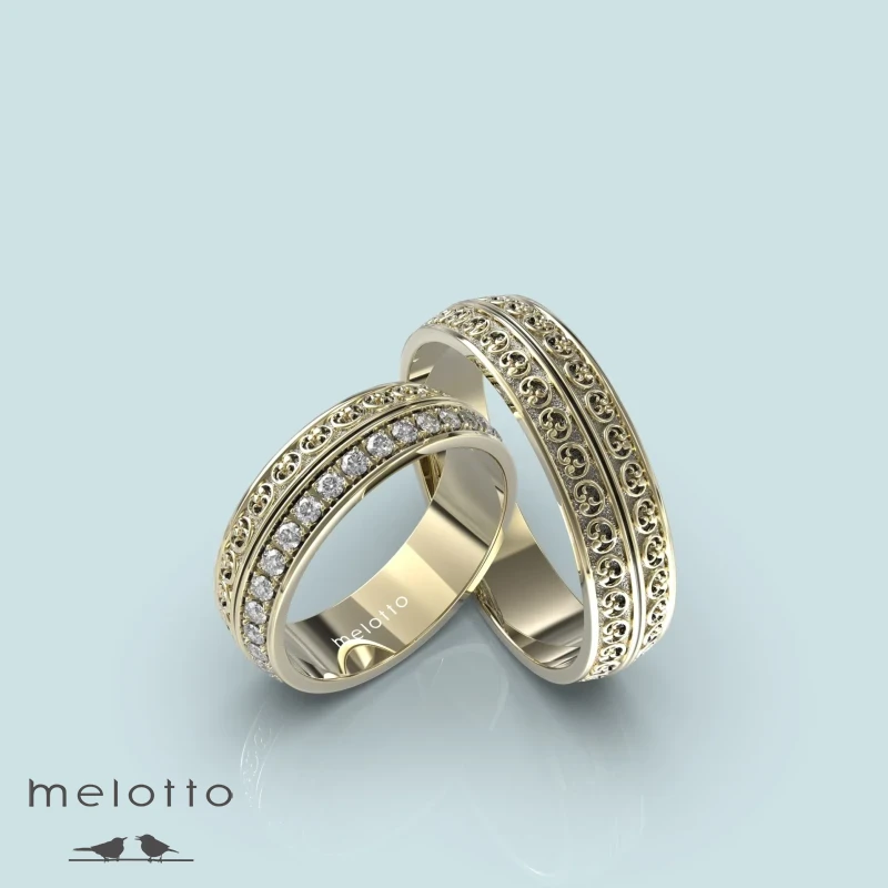 Винтажные золотые обручальные кольца