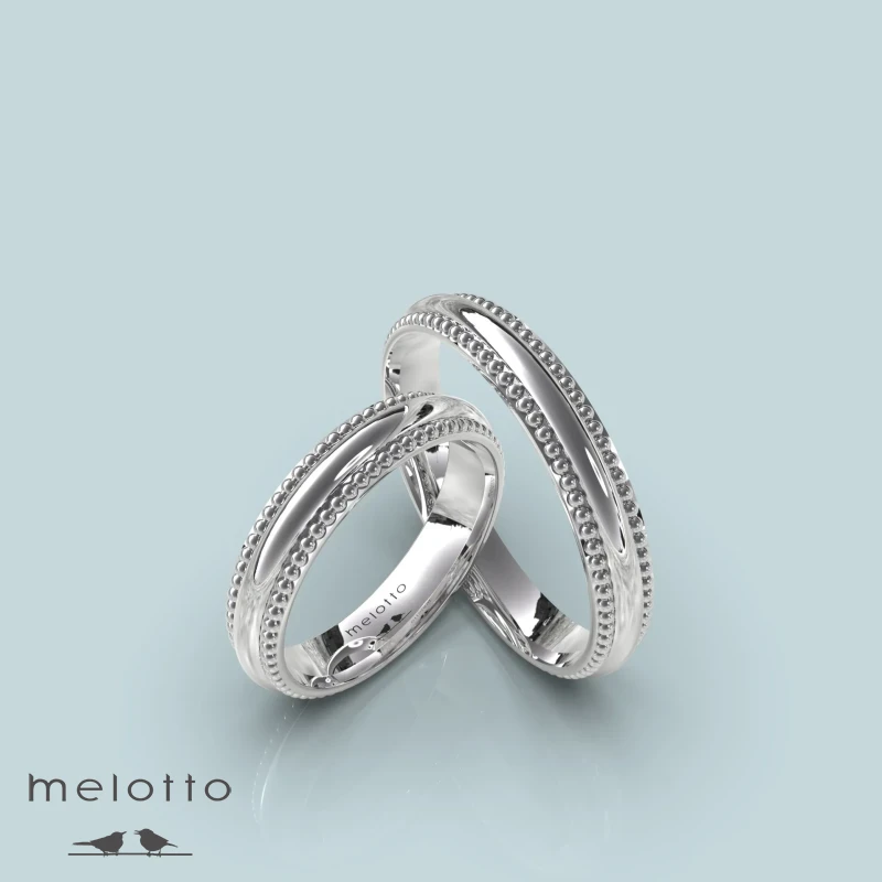 Обручальные кольца из белого золота