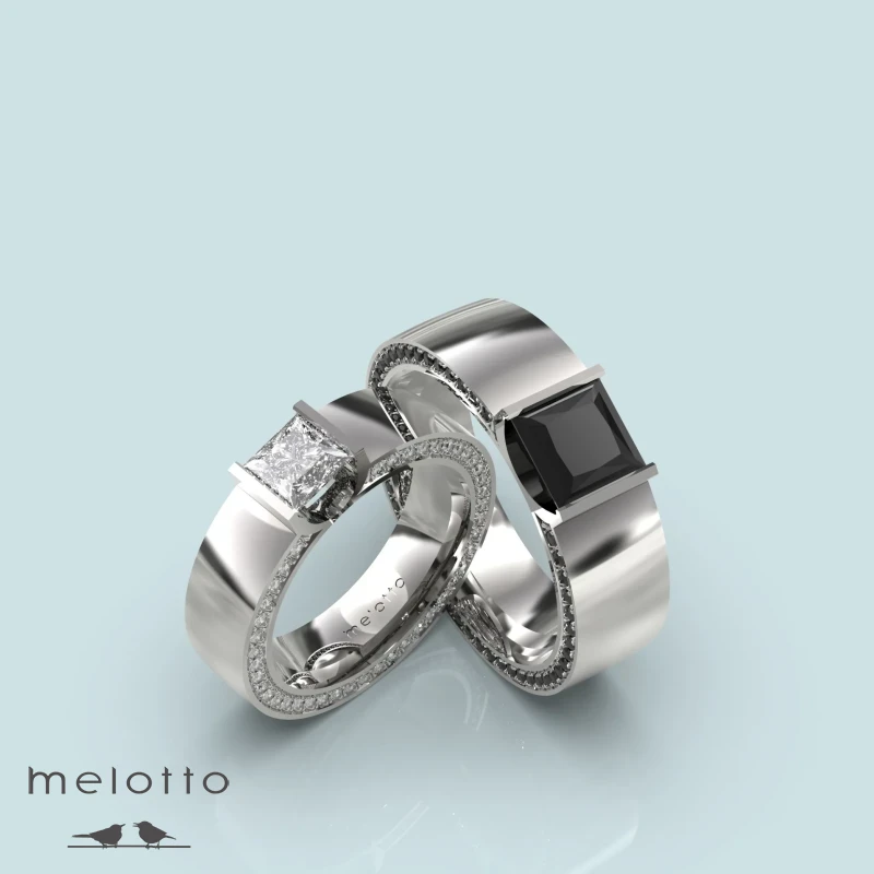 Обручальные кольца с большими бриллиантами Обручальные кольца с большими бриллиантами