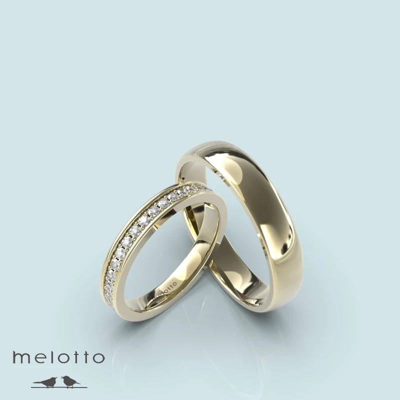 Узкие обручальные кольца с камнями Узкие обручальные кольца с камнями